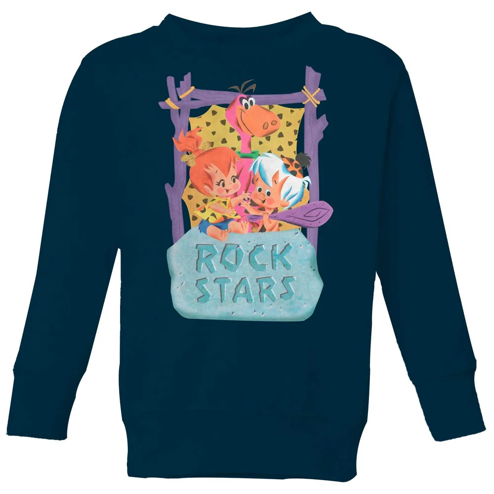 The Flintstones Rock Stars Kids' Sweatshirt - Navy - 3-4 Years Image 1
