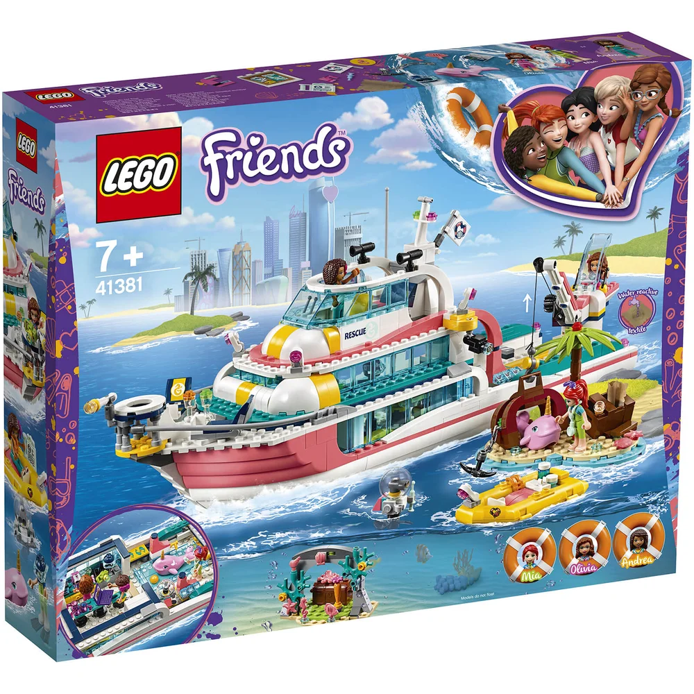 LEGO Friends: Rescue Mission Boat Toy Sea Life Set (41381) Image 1