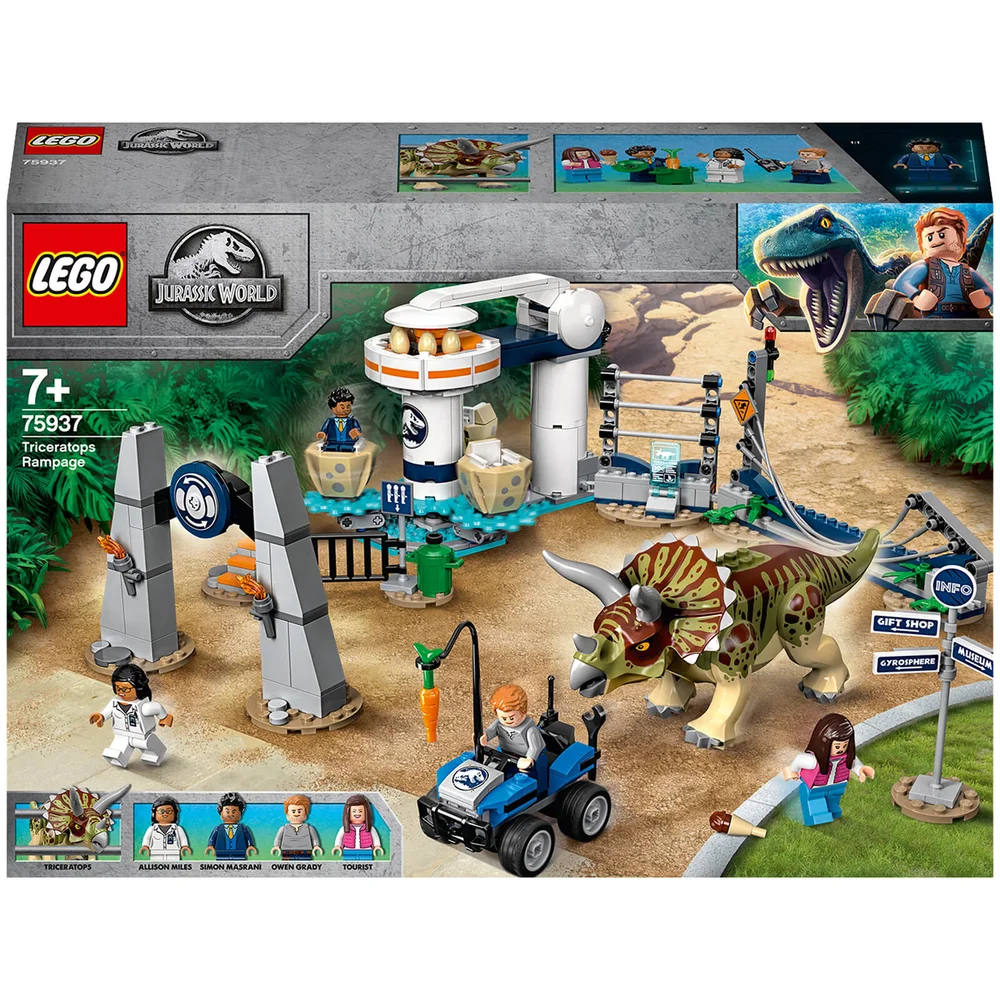 LEGO Jurassic World: Triceratops Rampage Dinosaur Toy (75937) Image 1