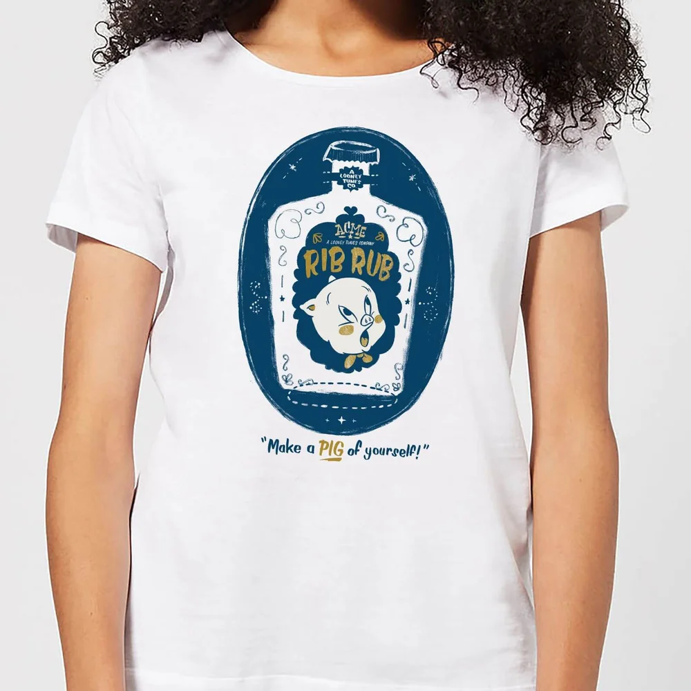 Looney Tunes ACME Rib Rub Women's T-Shirt - White - S Image 1