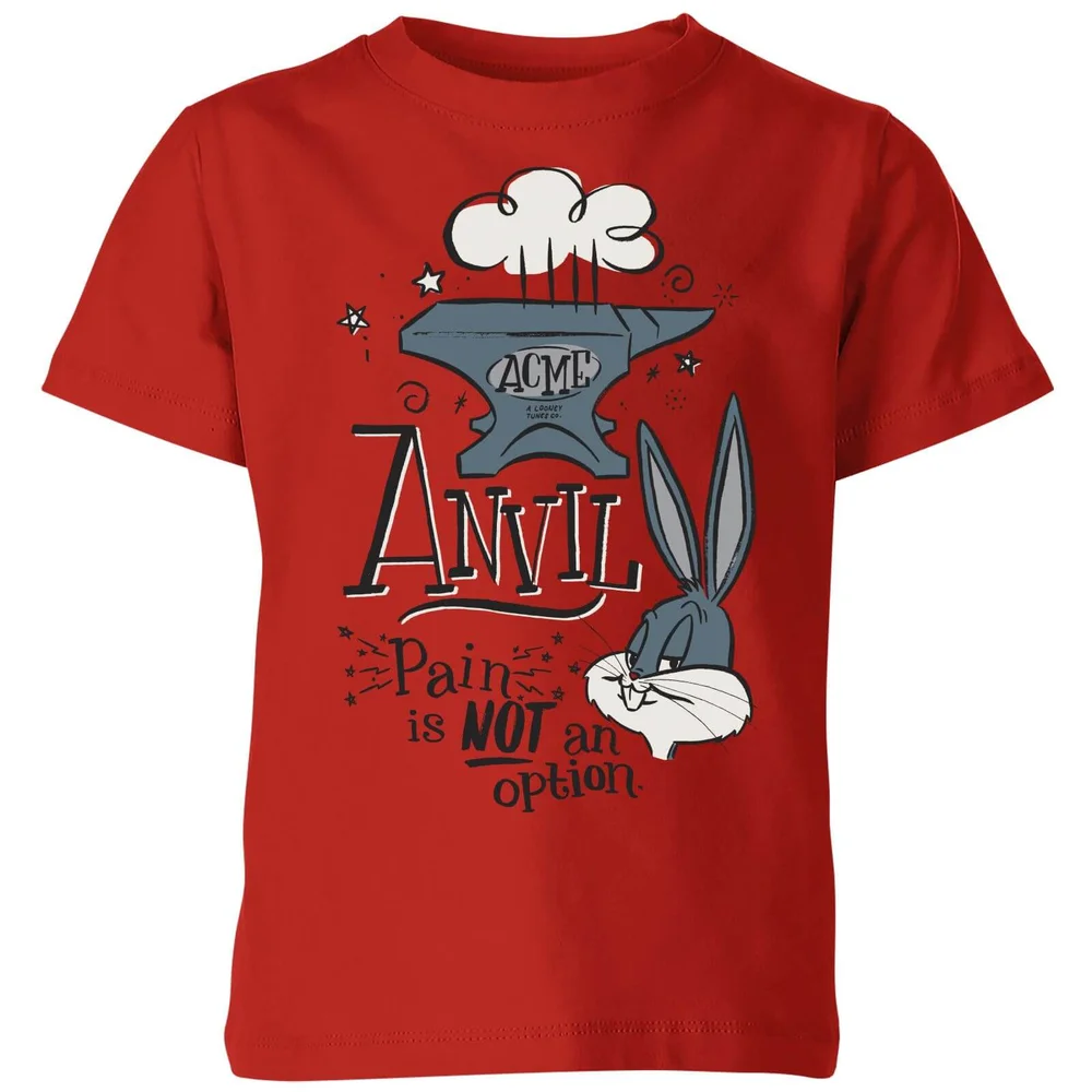 Looney Tunes ACME Anvil Kids' T-Shirt - Red - 3-4 Years Image 1