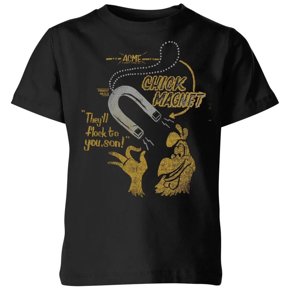Looney Tunes ACME Chick Magnet Kids' T-Shirt - Black - 3-4 Years Image 1