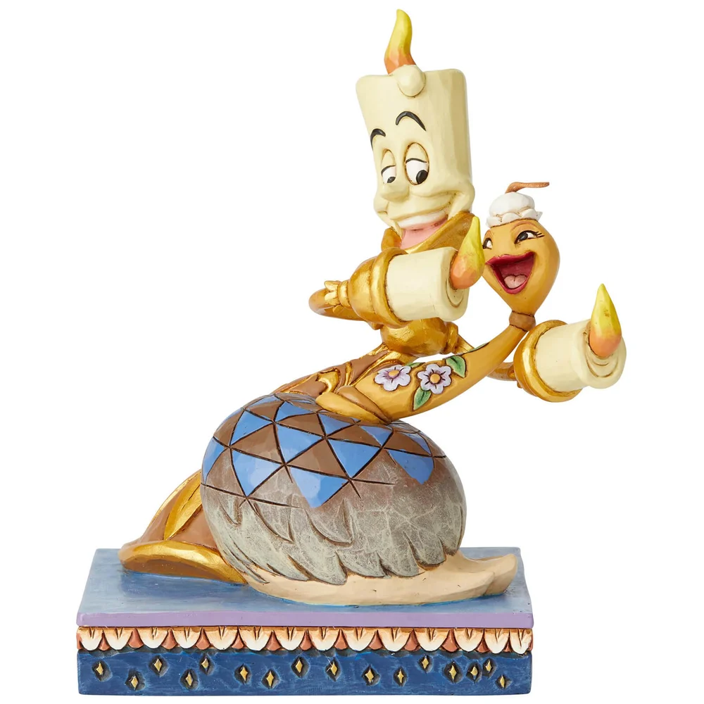 Disney Traditions Romance by Candlelight (Lumiere and Feather Duster Figurine) 15.0cm Image 1