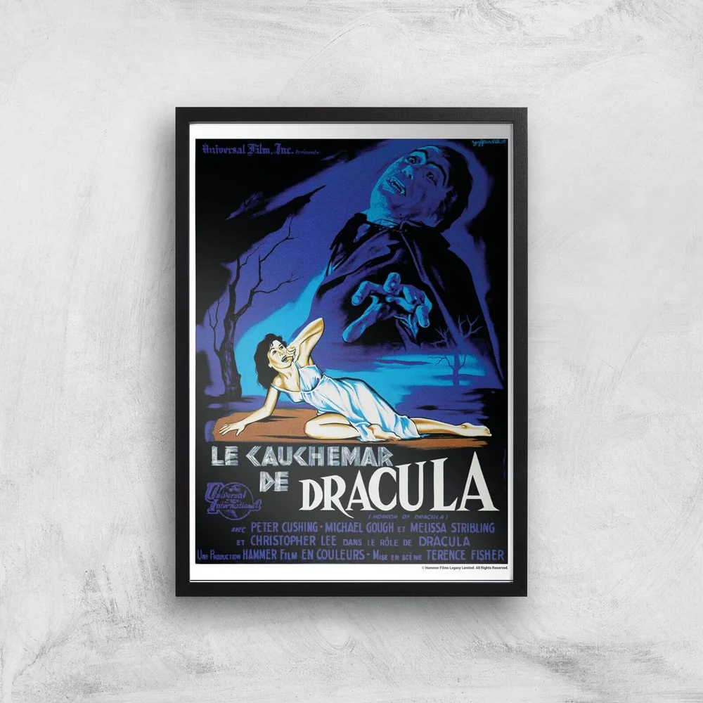 Hammer Horror Le Cauchemar De Dracula Art Print - A4 - No Hanger Image 1
