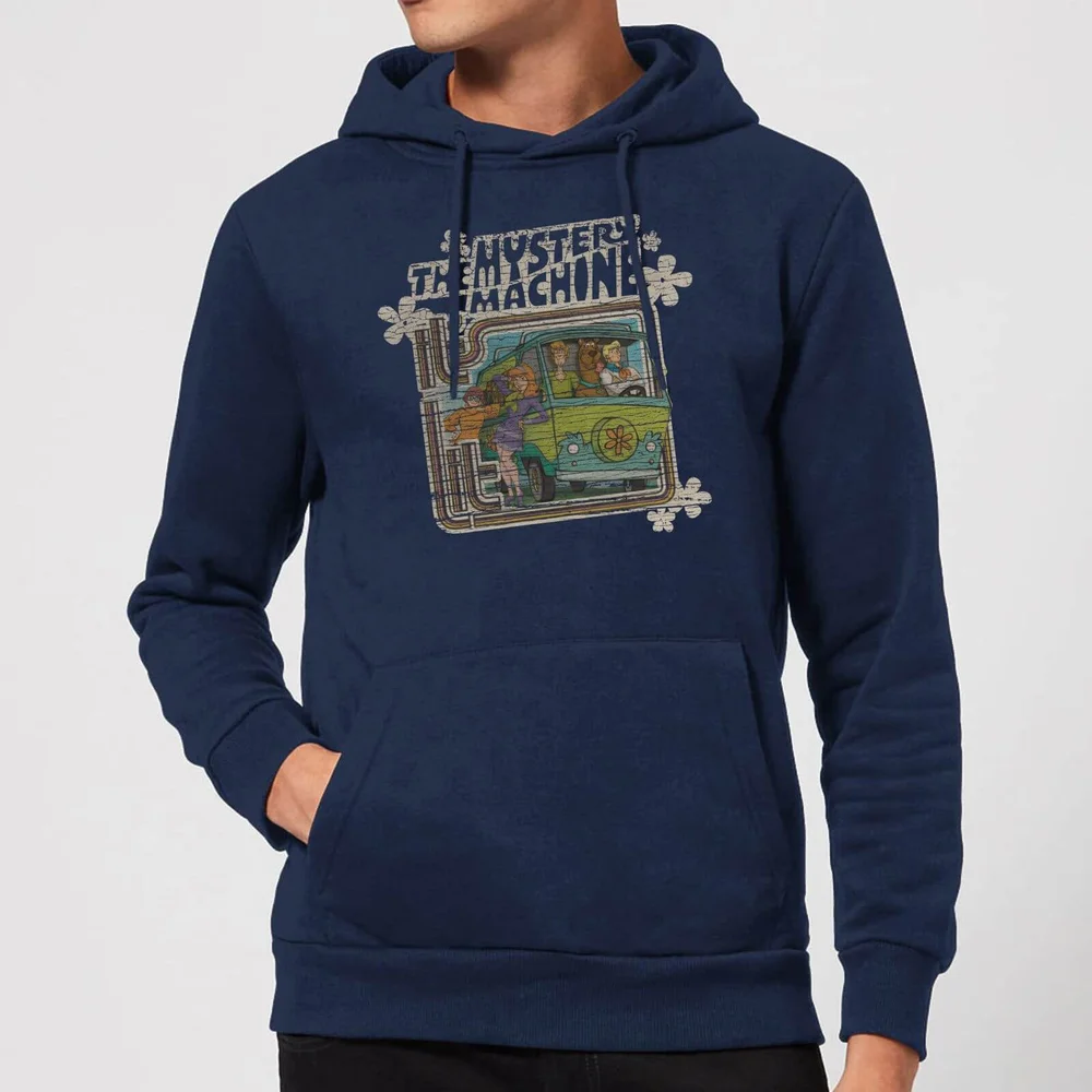 Scooby Doo Mystery Machine Psychedelic Hoodie - Navy - S Image 1