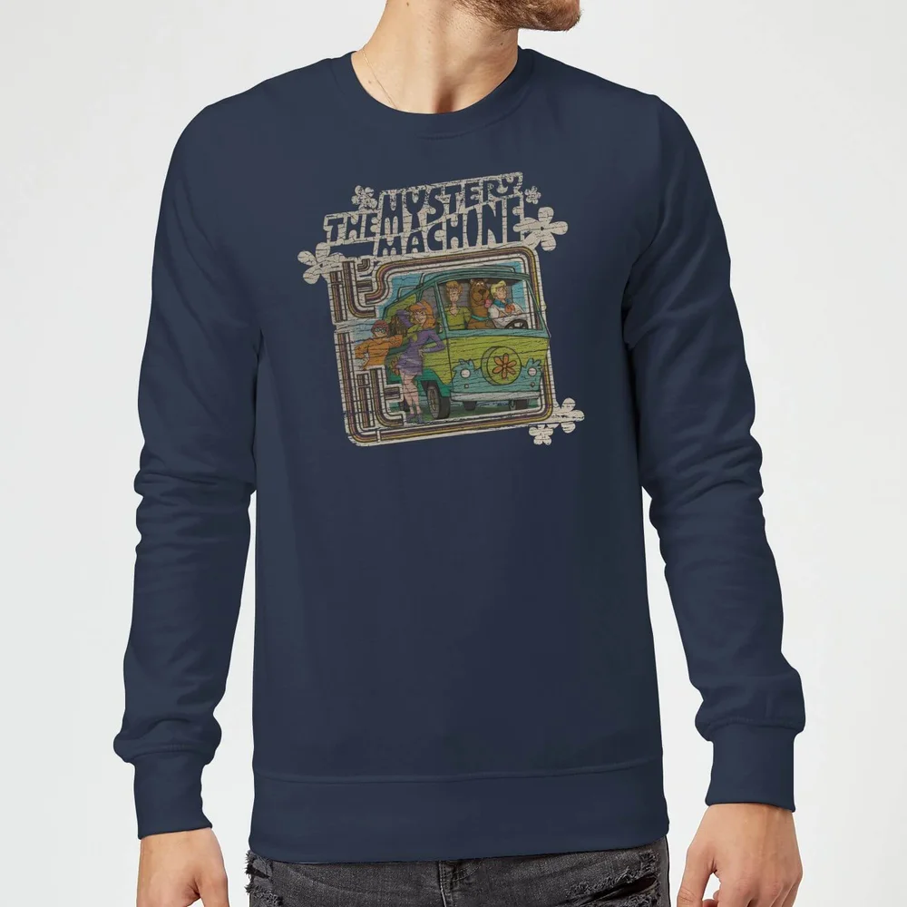 Scooby Doo Mystery Machine Psychedelic Sweatshirt - Navy - S Image 1