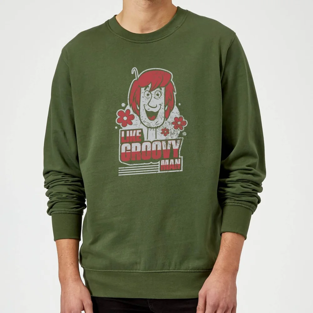 Scooby Doo Like, Groovy Man Sweatshirt - Forest Green - XL Image 1