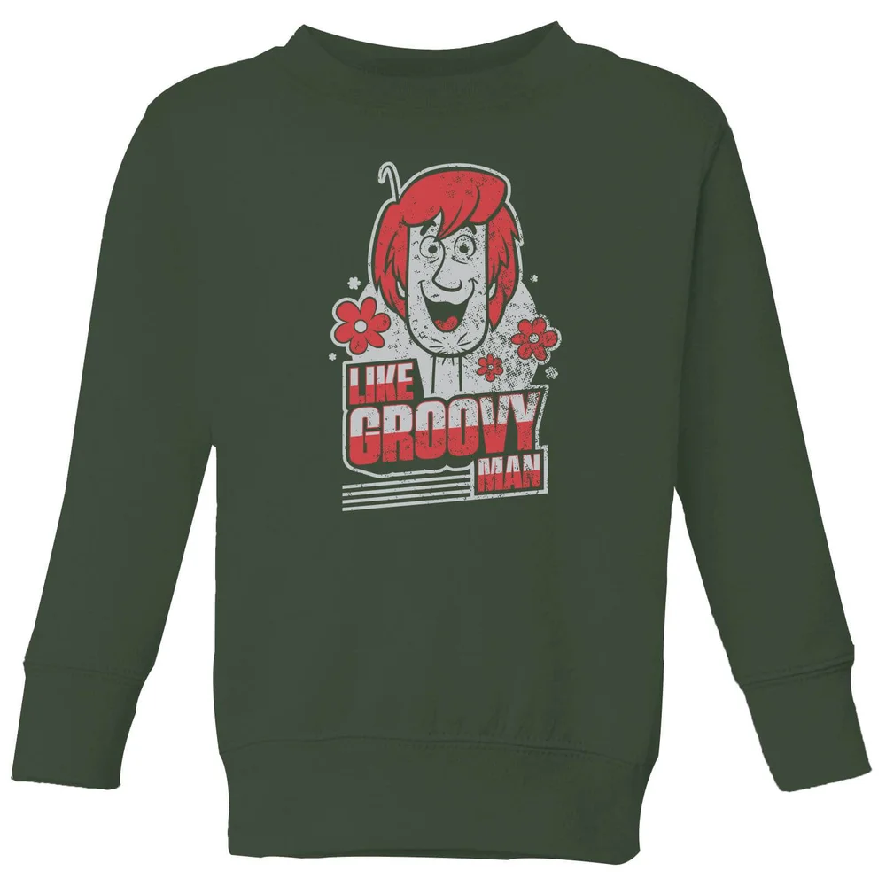 Scooby Doo Like, Groovy Man Kids' Sweatshirt - Forest Green - 3-4 Years Image 1