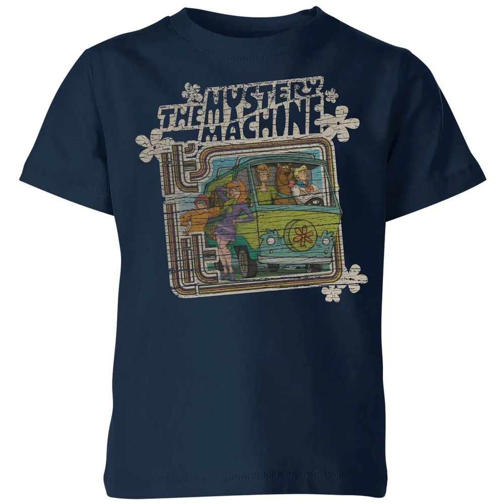 Scooby Doo Mystery Machine Psychedelic Kids' T-Shirt - Navy - 3-4 Years Image 1
