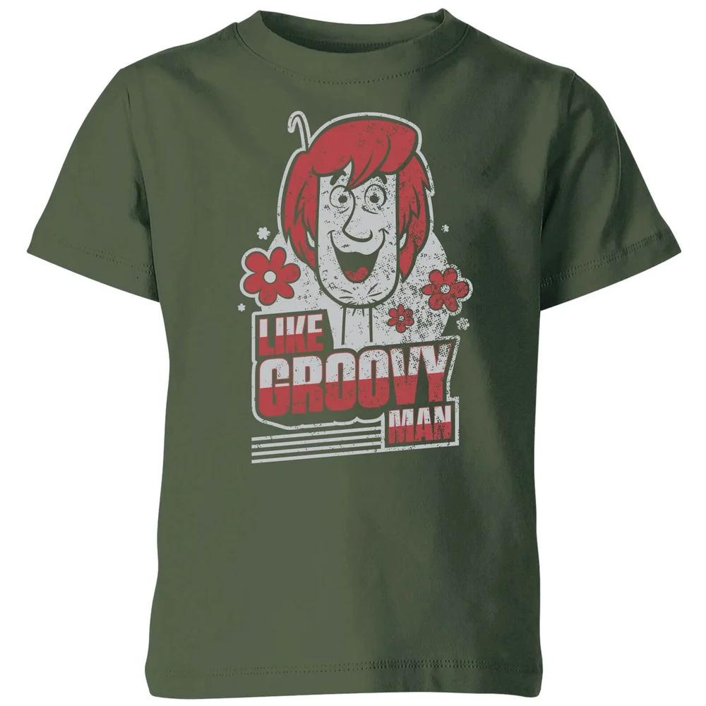 Scooby Doo Like, Groovy Man Kids' T-Shirt - Forest Green - 3-4 Years Image 1