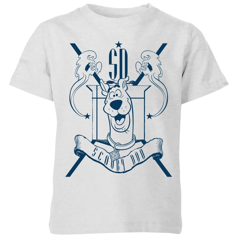 Scooby Doo Coat Of Arms Kids' T-Shirt - Grey - 3-4 Years Image 1