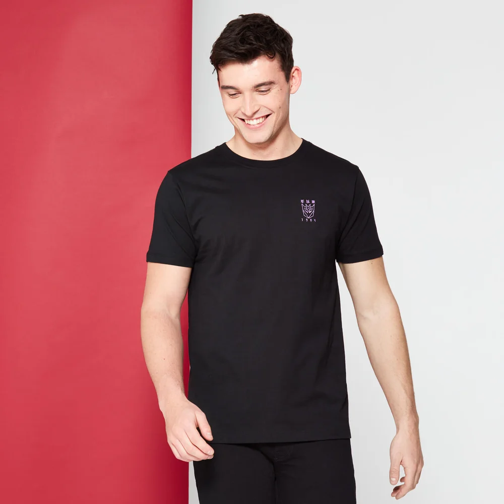 Transformers Decepticon Embroidered Emblem T-Shirt - Black - S Image 1