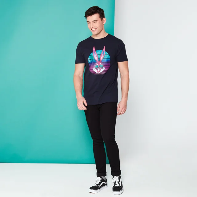 Looney Tunes Kaboom Collection Bugs Retro Men's T-Shirt - Navy