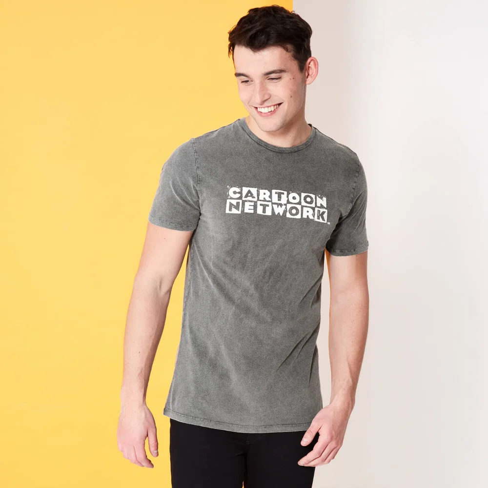 Cartoon Network Spin-Off Distressed LogoT-Shirt - Black Acid Wash - S Image 1
