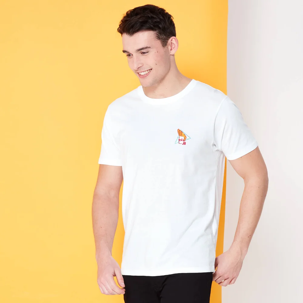 Cartoon Network Spin-Off Johnny Bravo 90's Embroidered Pocket T-Shirt - White - S Image 1