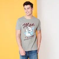 Cartoon Network Spin-Off Johnny Bravo Man I'm Pretty T-Shirt - Grey