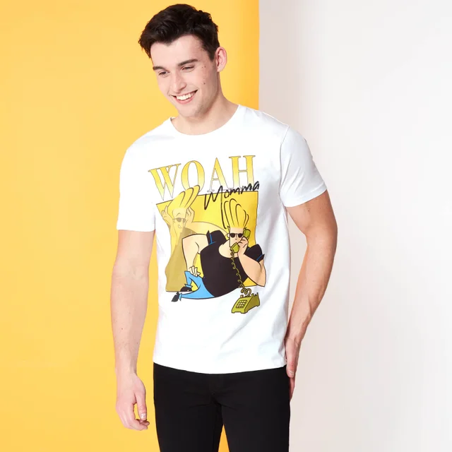 Cartoon Network Spin-Off Johnny Bravo 90's Photoshoot T-Shirt - White
