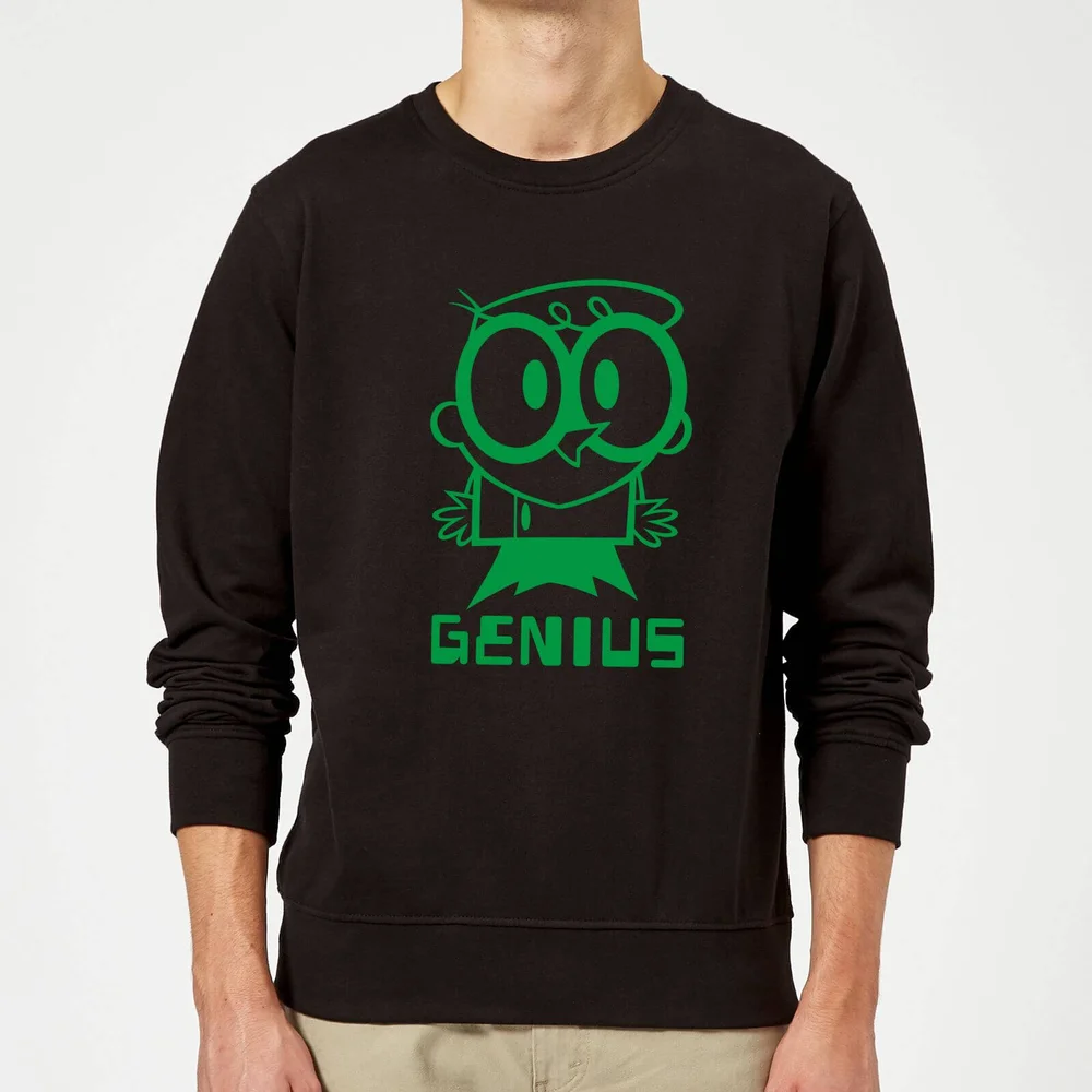 Dexters Lab Green Genius Sweatshirt - Black - S Image 1