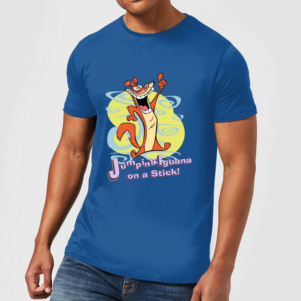 I Am Weasel Jumping Iguana On A Stick Men's T-Shirt - Royal Blue - S Image 1