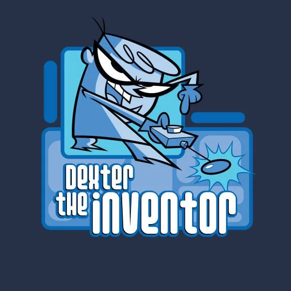 Dexters Lab The Inventor Women's T-Shirt - Navy