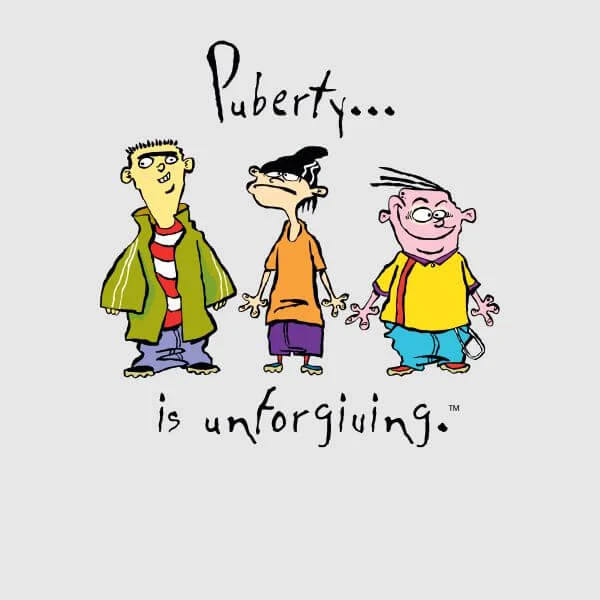 Ed, Edd n Eddy Puberty Is Unforgiving Women's T-Shirt - Grey