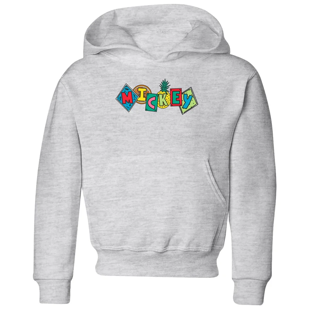 Disney Mickey Fruit Blocks Kids' Hoodie - Grey - 3-4 Years Image 1