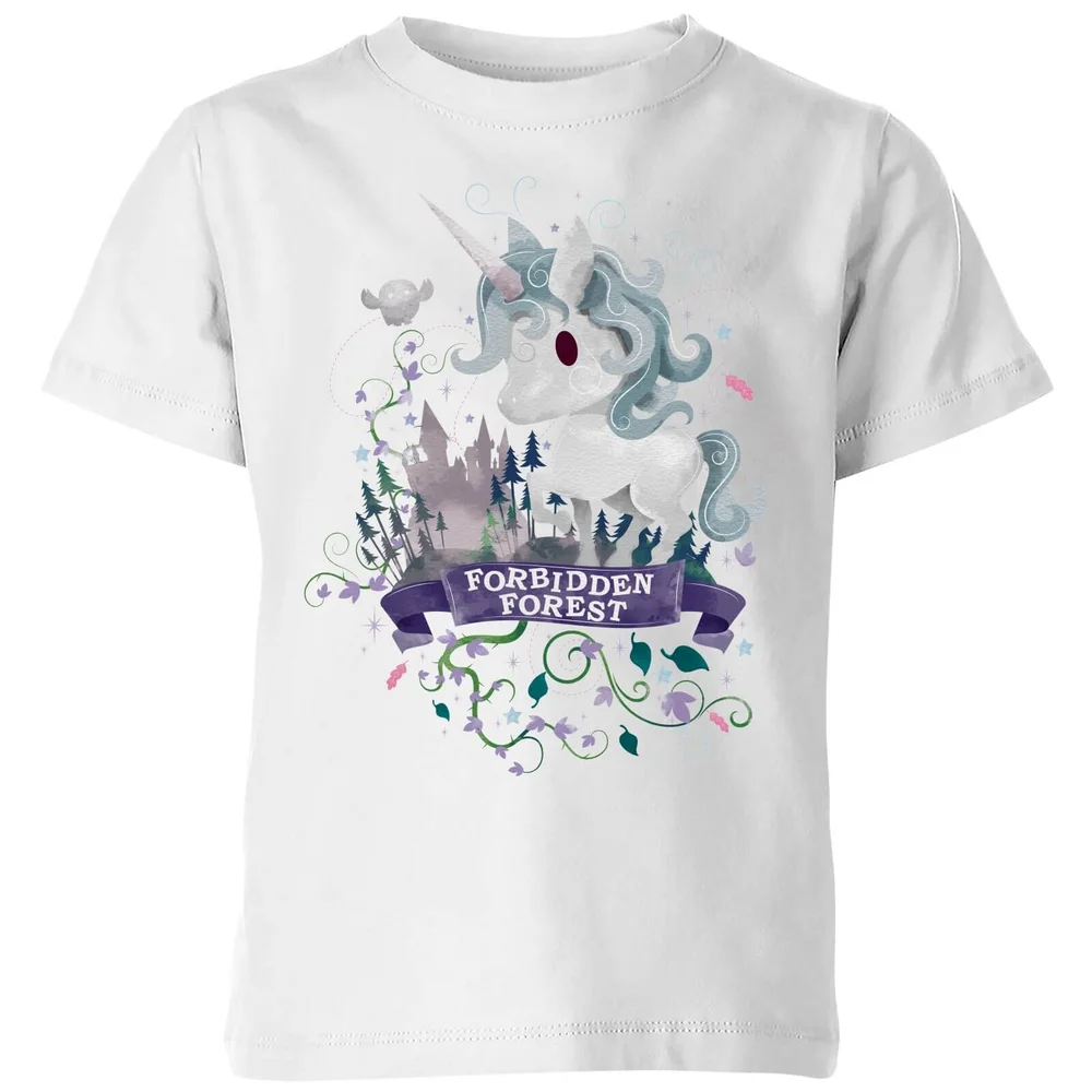 Harry Potter Kids Forbidden Forest Unicorn Kids' T-Shirt - White - 3-4 Years Image 1