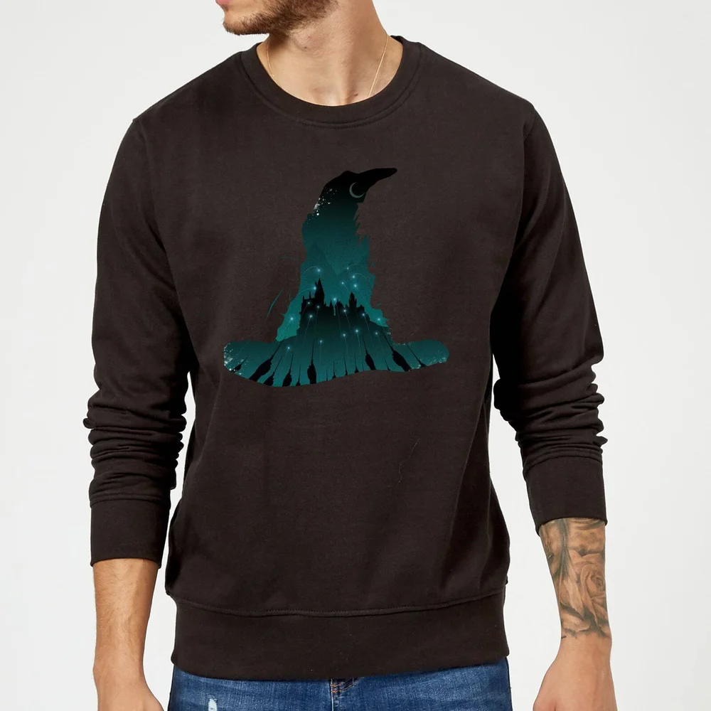 Harry Potter Sorting Hat Silhouette Sweatshirt - Black - S Image 1