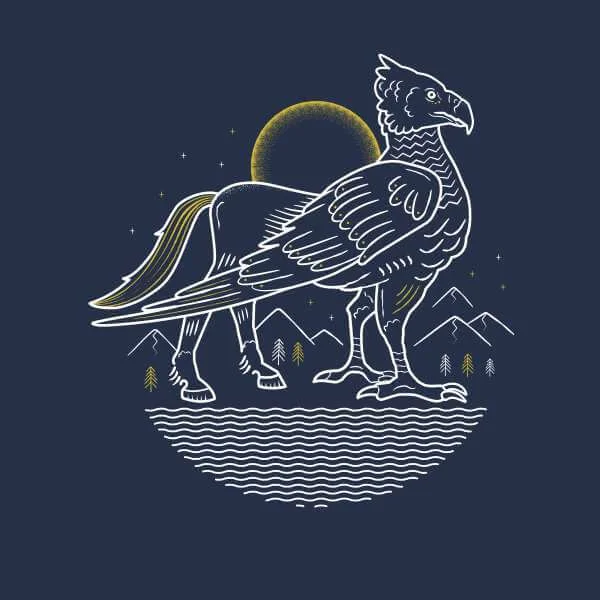 Harry Potter Buckbeak Men's T-Shirt - Navy
