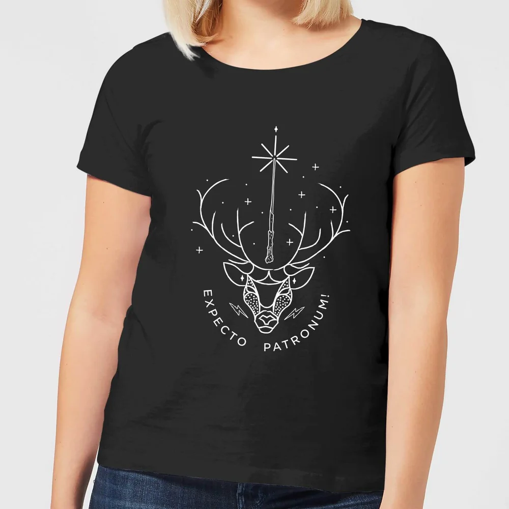 Harry Potter Expecto Patronum Women's T-Shirt - Black - S Image 1