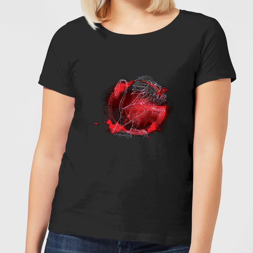 Harry Potter Gryffindor Geometric Women's T-Shirt - Black - S Image 1