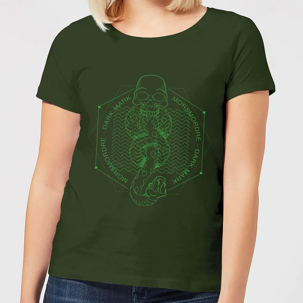 Harry Potter Morsmordre Dark Mark Women's T-Shirt - Forest Green - S Image 1