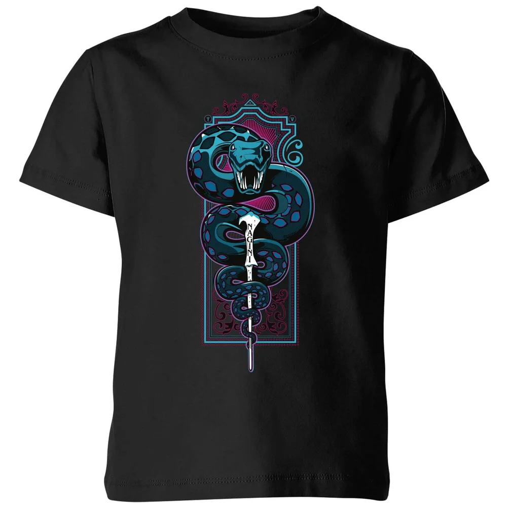 Harry Potter Nagini Neon Kids' T-Shirt - Black - 3-4 Years Image 1