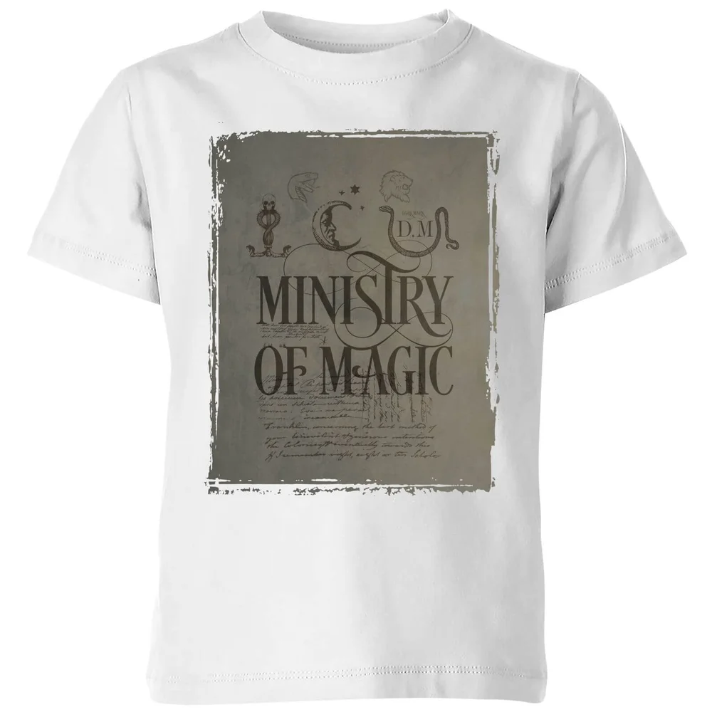 Harry Potter Ministry Of Magic Kids' T-Shirt - White - 3-4 Years Image 1