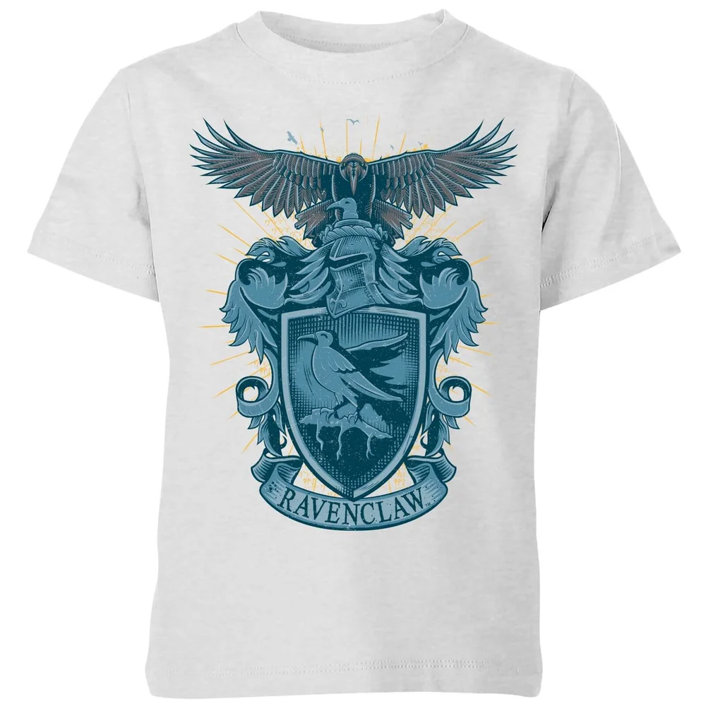 Harry Potter Ravenclaw Drawn Crest Kids' T-Shirt - Grey - 3-4 Years Image 1