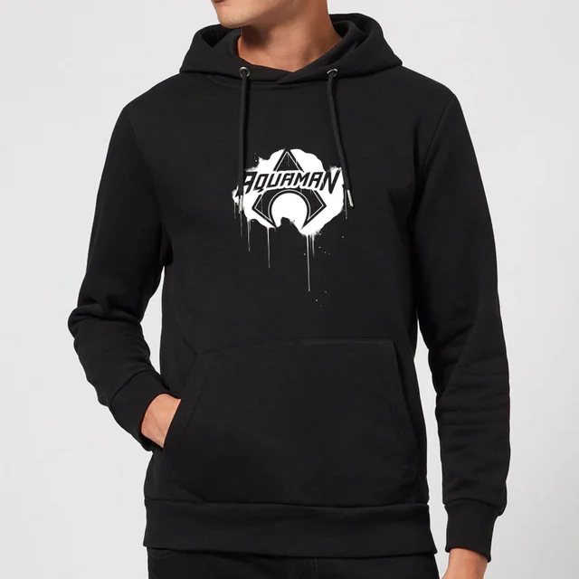 Justice League Graffiti Aquaman Hoodie - Black