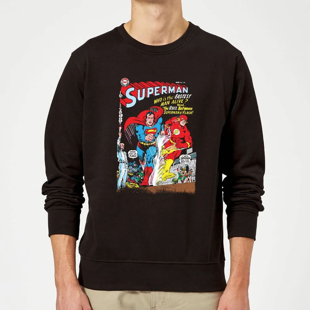 Justice League Who Is The Fastest Man Alive Cover Sweatshirt - Black - S Image 1