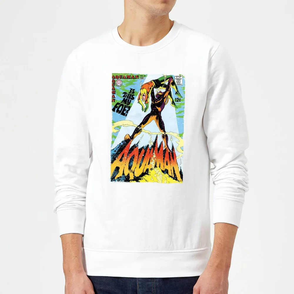 Justice League Aquaman Cover Sweatshirt - White - S Image 1