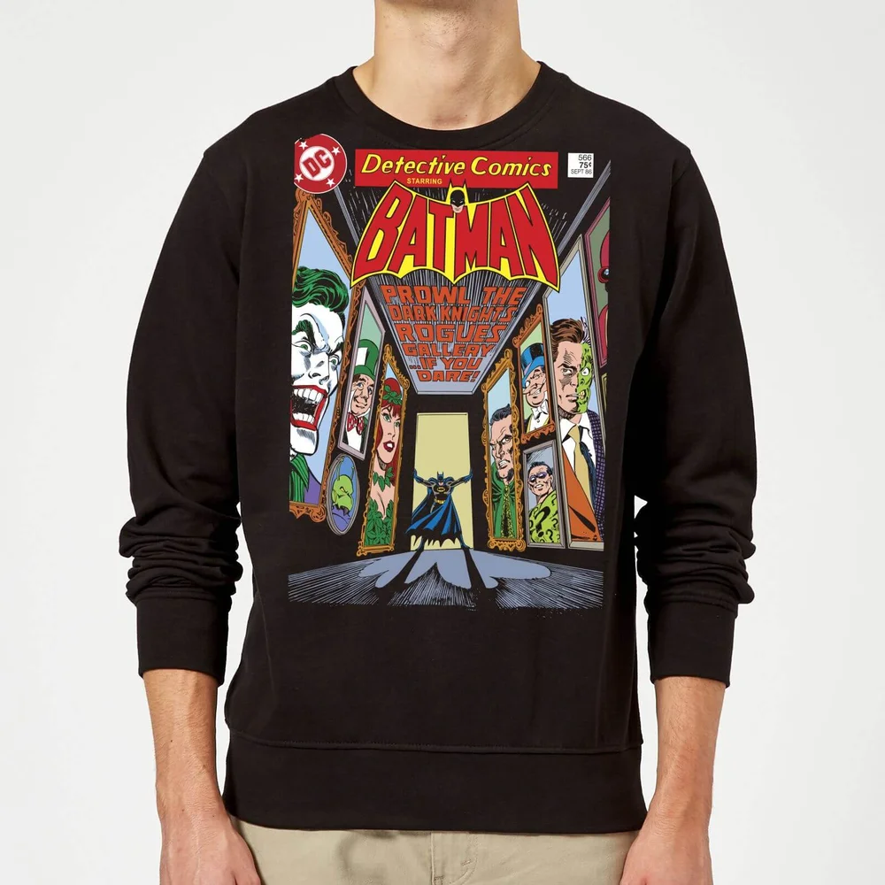 Batman The Dark Knight's Rogues Gallery Cover Sweatshirt - Black - S Image 1