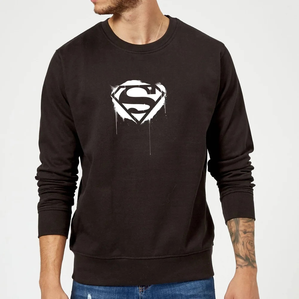 Justice League Graffiti Superman Sweatshirt - Black - S Image 1