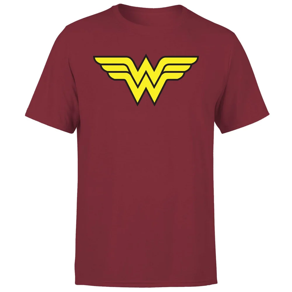 Justice League Wonder Woman Logo Men's T-Shirt - Burgundy - S Image 1