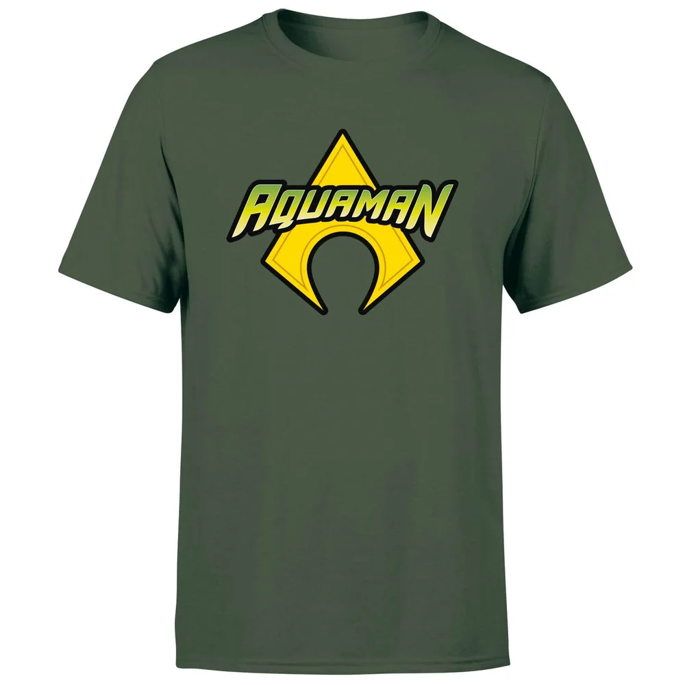 Justice League Aquaman Logo Men's T-Shirt - Forest Green - S Image 1