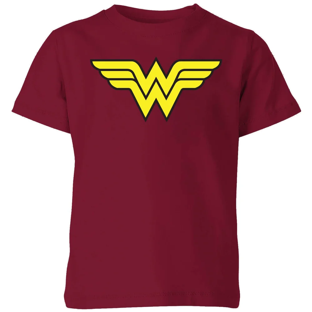 Justice League Wonder Woman Logo Kids' T-Shirt - Burgundy - 3-4 Years Image 1
