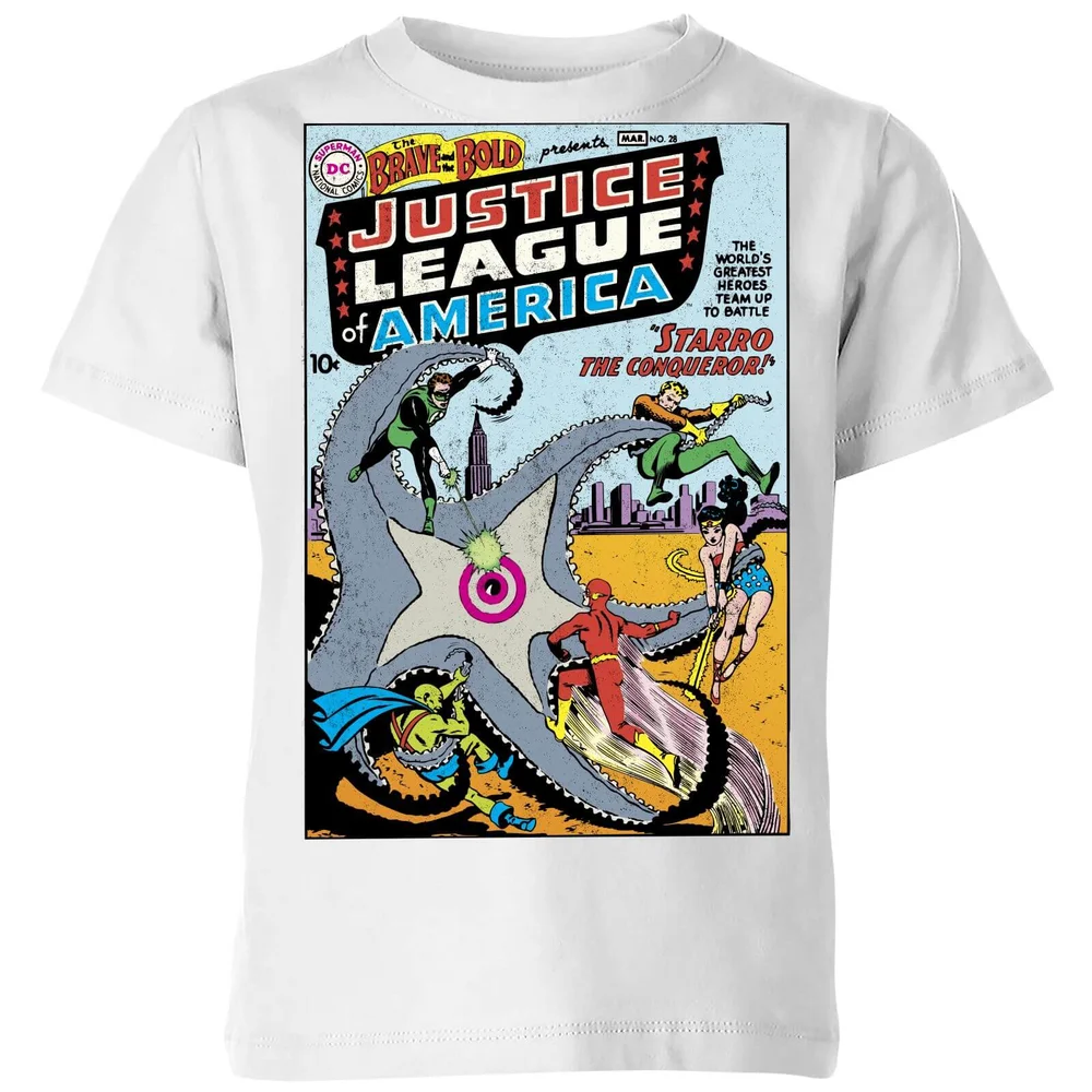 Justice League Starro The Conqueror Cover Kids' T-Shirt - White - 3-4 Years Image 1