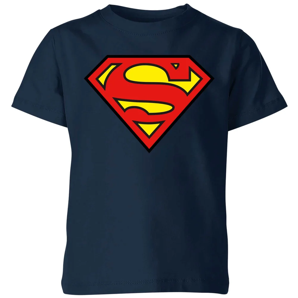Justice League Superman Logo Kids' T-Shirt - Navy - 9-10 Years Image 1