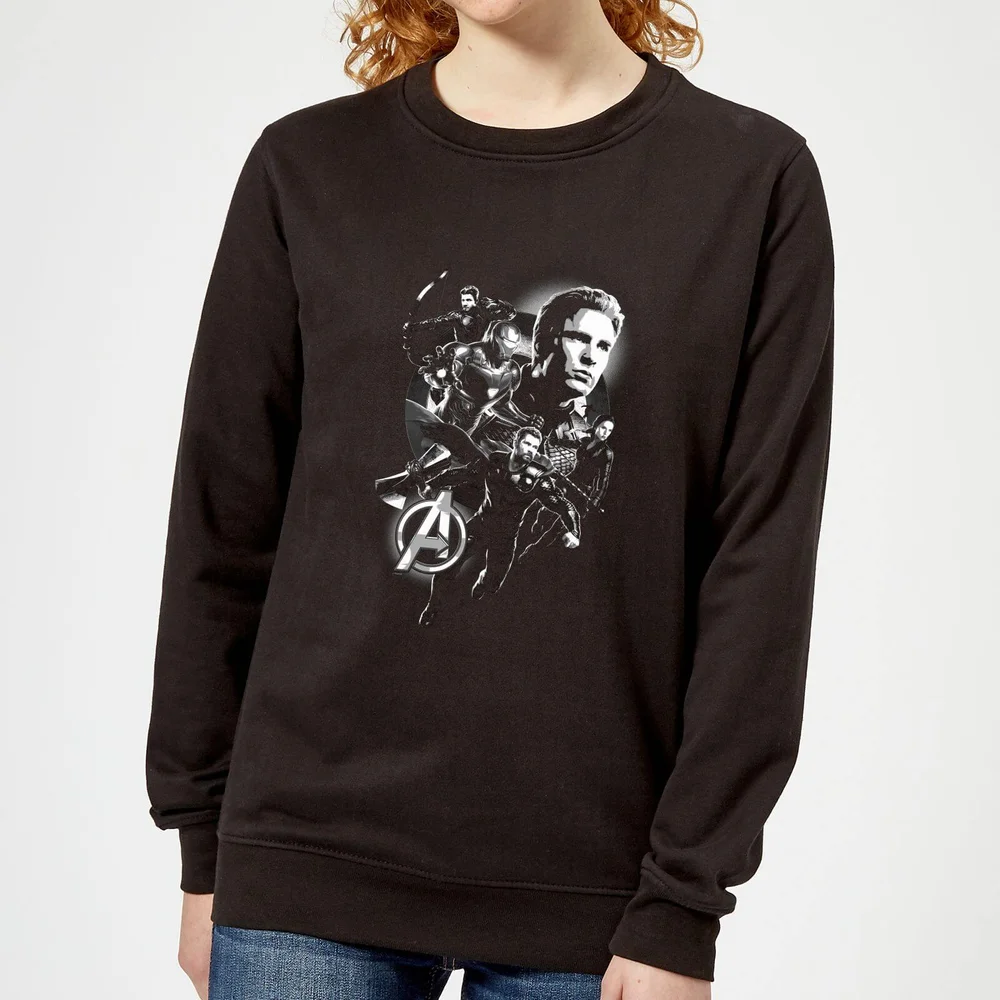 Avengers Endgame Mono Heroes Women's Sweatshirt - Black - XS Image 1