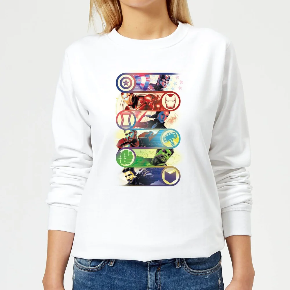 Avengers Endgame Original Heroes Women's Sweatshirt - White - XS Image 1
