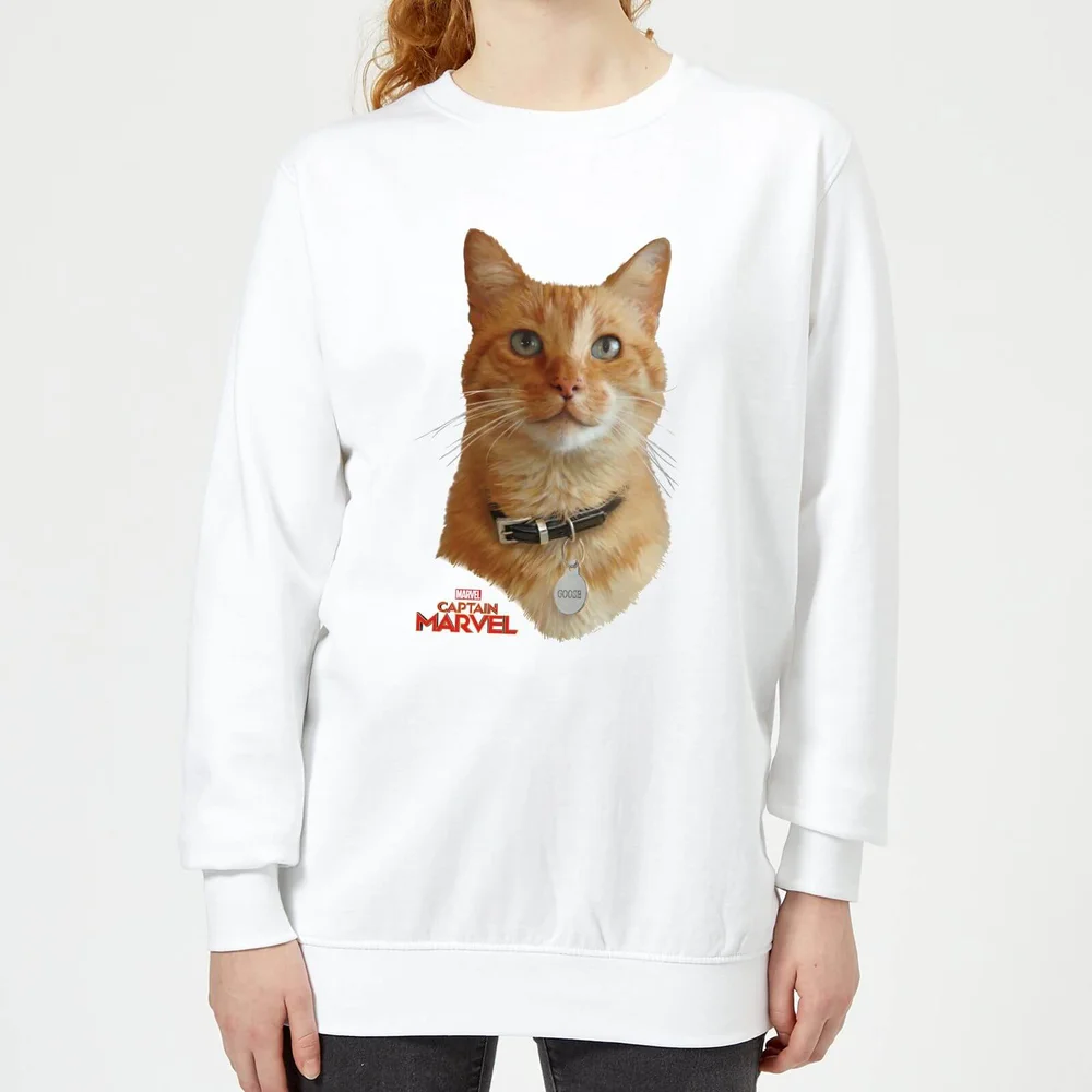 Captain Marvel Goose Women's Sweatshirt - White - XS Image 1
