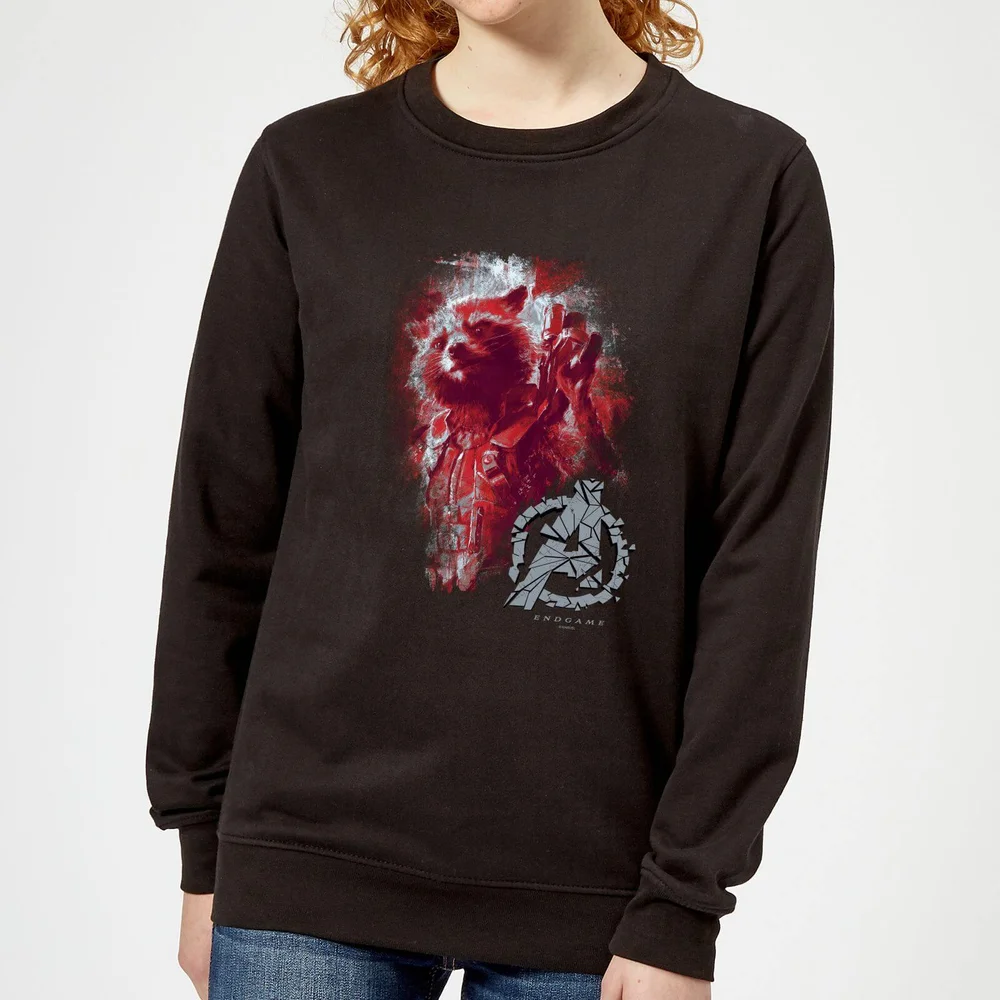 Avengers Endgame Rocket Brushed Women's Sweatshirt - Black - XS Image 1