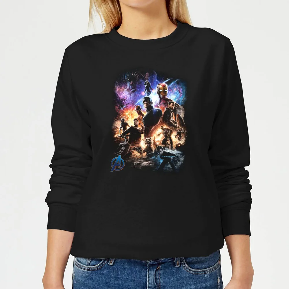 Avengers Endgame Character Montage Women's Sweatshirt - Black - XS Image 1